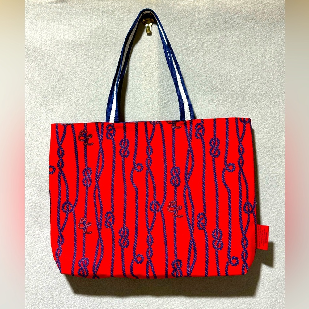 Estée Lauder Blue and Red Nautical Rope bag
